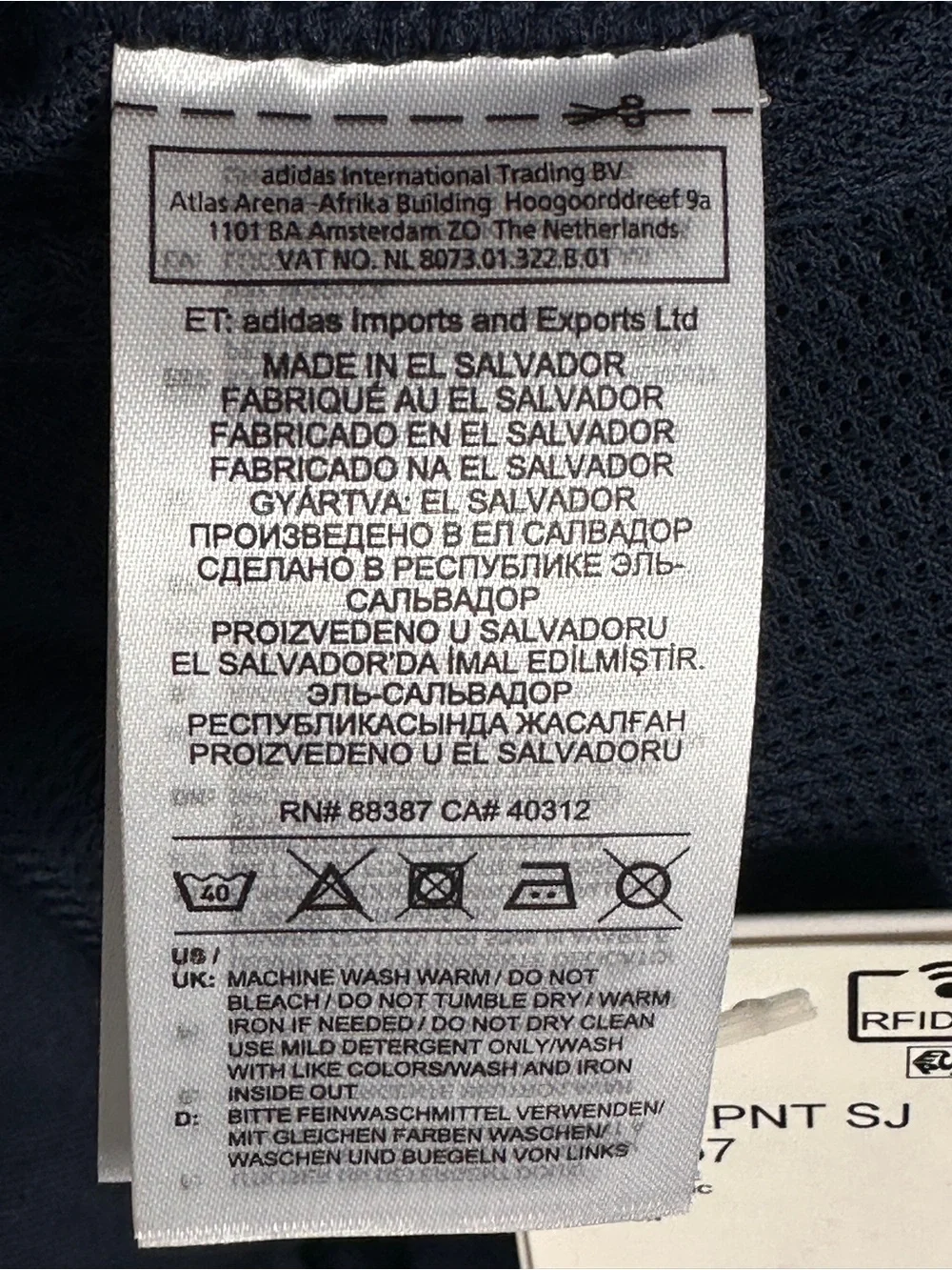 NWT! Adidas Navy Joggers w/White Side Stripes and Logo
